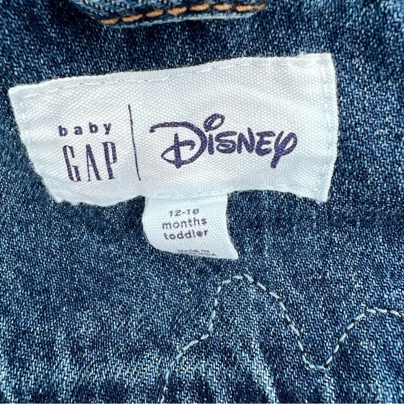 Baby Gap Disney Embroidered Patch Minnie Mouse Denim Jean Jacket Girl 12-18M - Picture 6 of 8